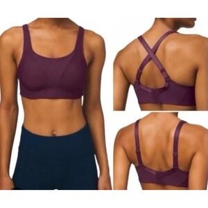 Lululemon Women's Airsupport‎ Purple/Wine Bra High Support Ultralu Size 32DD